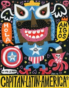 Todos Somos Americanos Jorge R. Gutierrez 12x 18" Paper Size New Unframed - Picture 1 of 1