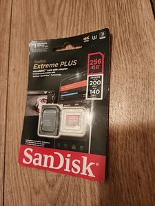 SanDisk Extreme Plus (256 Go) MicroSDXC UHS-1 4K avec adaptateur - NEUF ! - Photo 1 sur 3