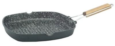 STONELINE® Grill Padella Angolare 28x28 cm Grigio Induzione Padella Antiaderente 13549II Scelta - Immagine 1 di 2