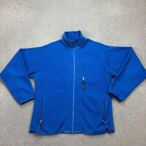 VINTAGE Patagonia Synchilla Fleece Adult Medium Blue Full Zip Jumper Logo Mens* - Picture 1 of 10