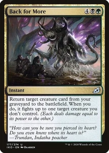 Back for More 4x FOIL IKO MTG Ikoria Uncommon MINT black green - Picture 1 of 1