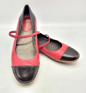 Scarpe ballerine COLE HAAN Mary Jane nuove senza etichette punta a cappuccio rosso marrone ufficio festa passeggiata - Foto 1 di 5