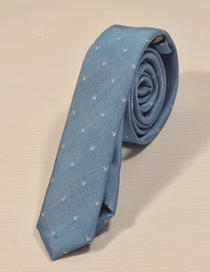 Brooklyn Industries Blue Skinny Necktie – Business Formal Dress Tie - Picture 1 of 5