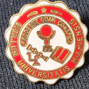 Sombrero con solapa esmaltada y logotipo de sello de metal de la Universidad de Miami Ohio Tac Pin - Imagen 1 de 5