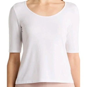 Vince Elbow-Sleeve Scoop Neck Tee Women's Size XS White - Picture 1 of 4