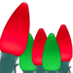 Opticore 50 -Count 50Ft Red/Green LED PlugIn Christmas String Lights - Picture 1 of 12