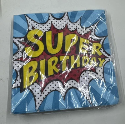 Servilletas de papel de superhéroes para fiesta de cumpleaños Foto 1 de 2