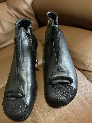 Besutifeel  Black Leather Booties 38 NWT - Image 1 of 4