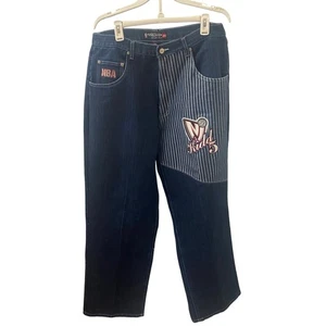 Dunk Denim NBA Baggy Jason Kidd Y2K Jeans Size 36 x 30 - Picture 1 of 5