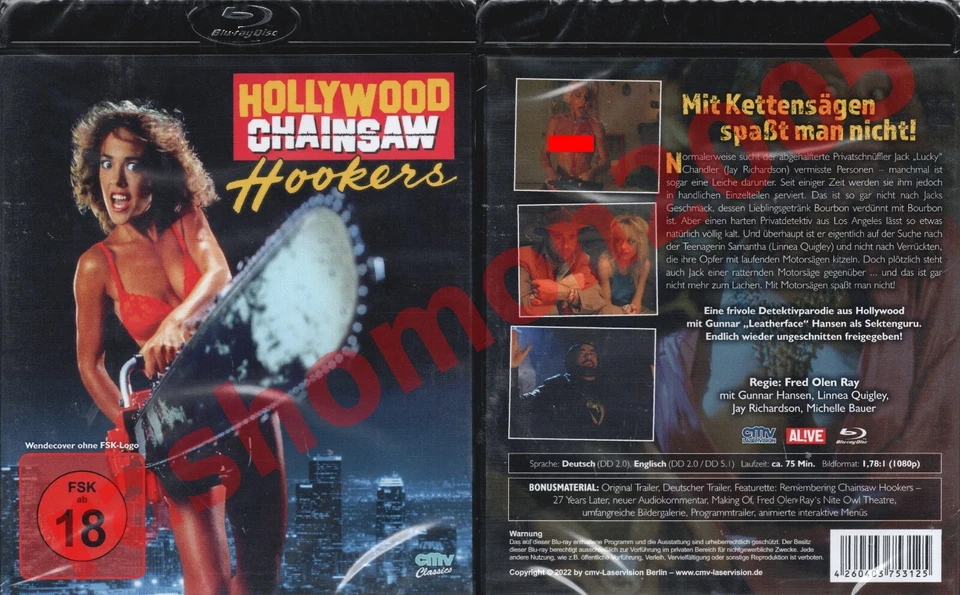 Blu-ray HOLLYWOOD CHAINSAW HOOKERS Linnea Quigley Michelle Bauer Region B NEW - Image 1 of 1