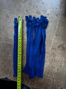 Pack of 10 BLUE ZIPS - 8 inches / 21cm - BRAND NEW - Picture 1 of 1