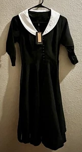 Retro 1950's Swing Dress by Gown Town Small Womens Modest Vintage Fit & Flare - Picture 1 of 5