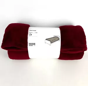 Ikea TRATTVIVA Bedspread Dark Red 59x98" New 205.069.23 - Picture 1 of 4