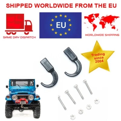 Rc Car Crawler Metal 1/10 Black Tow Hooks Scale Accessories For rc4wd Scx10 TF2 - Image 1 of 4