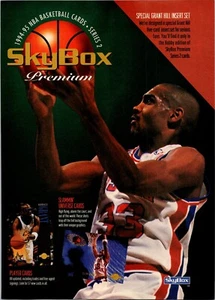 VINTAGE 1994-95 SKYBOX BASKETBALL CARDS GRANT HILL PRINT AD - Picture 1 of 1