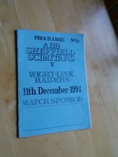 1994/95 SHEFFIELD SCIMITARS V WIGHTLINK RAIDERS  ICE HOCKEY STEELDOGS