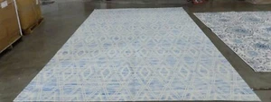 DARK BLUE / IVORY 10' X 14' Hole in Rug Reduced Price 1172579524 MRB312D-10 - Picture 1 of 4
