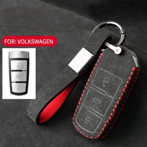 Full Suede Covered Key Fob Remote Protector Holder Cover Case For Volkswagen G - Picture 1 of 9