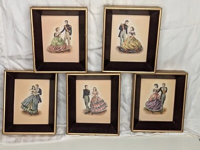 A Lambert Product Victorian Framed Art Set Of 5 4" by 5" - Image 1 of 4