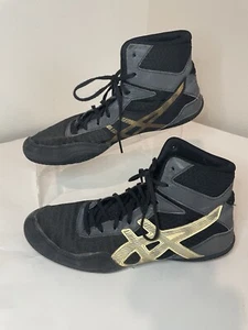 ASICS Wrestling Shoes 1081AO37 Split Elite Black Men’s Size 8.5 - Picture 1 of 7