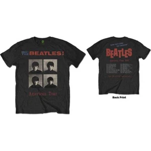 The Beatles American Tour 1964 T-Shirt Black New - Picture 1 of 1