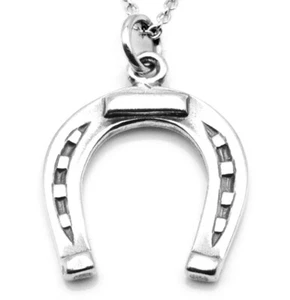 Sterling Silber Hufeisen Charm Halskette - #0800 - Bild 1 von 6
