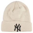 New Era CUFF Beanie Winter Hat - New York Yankees Stone