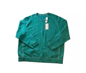 New Tommy Bahama Sweater Shirt Casual Crewneck Teal Mens Size 2XL NWT - Picture 1 of 7