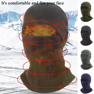 Maschera sci integrale berretto invernale passamontagna cappuccio berretto caldo pile tattico - Foto 1 di 16