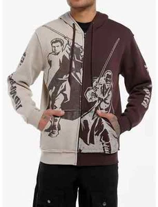 Star Wars Obi-Wan & Qui-Gon Split Hoodie 2XL NEW /w Tags Our Universe - Picture 1 of 8