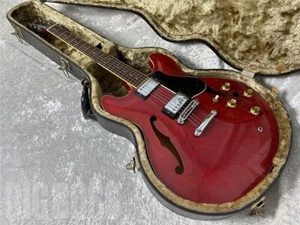 USED YAMAHA Super Axe SA700 (Cherry) Electric Guitar Semi-Hollow Free Shipping - Picture 1 of 11
