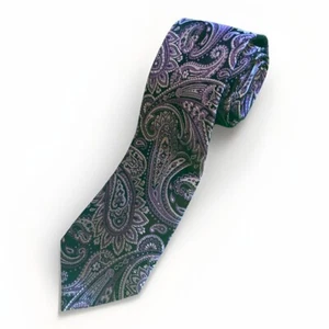 Geoffrey Beene Lavendel Paisley 100 % Seide Herren Krawatte 3,75" x 59" - Bild 1 von 5