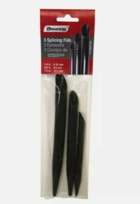 LEHIGH CONSUMER PRODUCTS LLC SecureLine Wellington Plastic Splicing Fids, Black, 3-Piece Set