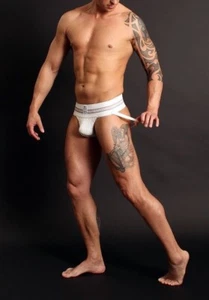 BICI MM Edizione Originale Jockstrap Uomo Maglia 3 Pollici Gay Int Fetish (S) Bianco - Foto 1 di 12