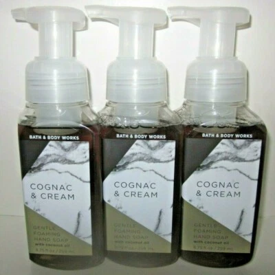 3 jabones Bath & Body Works jabón de manos suave espuma coñac y crema Foto 1 de 4