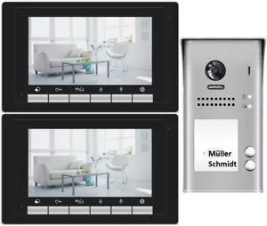Zweifamilien Sprechanlage 2Familien 2Draht Video Türsprechanlage Videoklingel - Bild 1 von 15