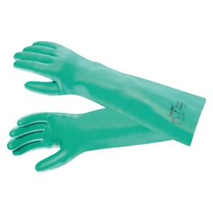 Ansell SOLVEX 37-185-10 grüner Gummi chemikalienbeständig 18" 22mil Handschuhe 1 DUTZEND - Bild 1 von 2