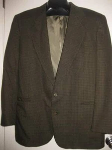 OSCAR DE LA RENTA houndstooth plaid sports coat jacket blazer 44R - Picture 1 of 11