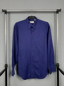 Yves Saint Laurent YSL Vintage Mens LINEN Long Sleeve Shirt Size L - Picture 1 of 5