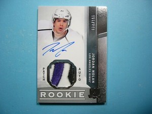 2012/13 UPPER DECK THE CUP PATCH AUTO CARD #109 JORDAN NOLAN ROOKIE 155/249