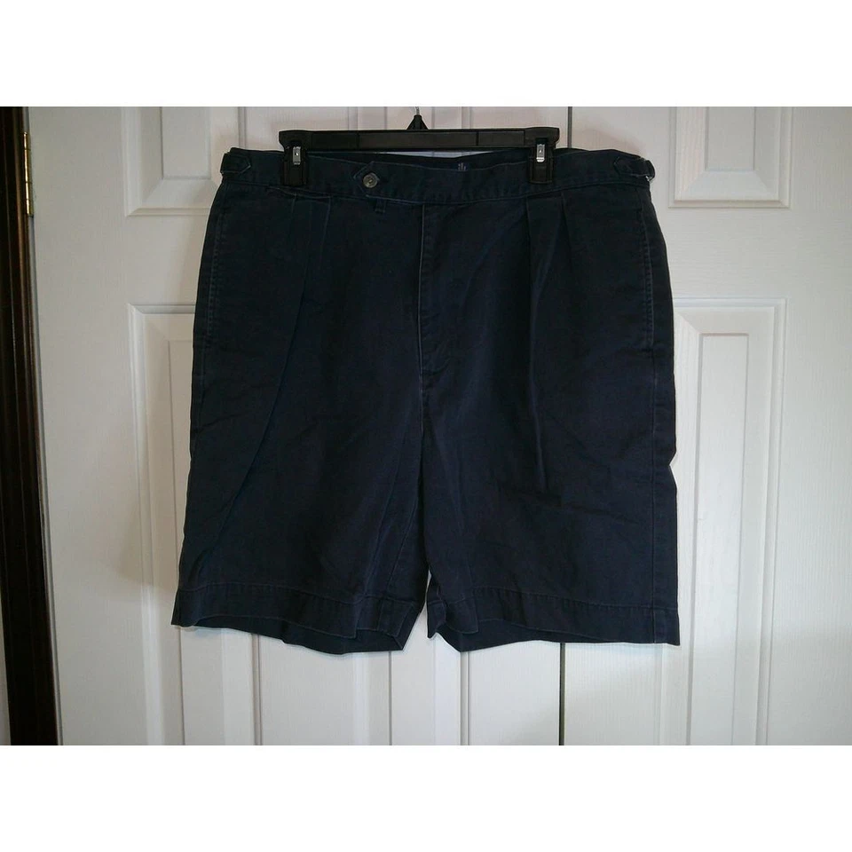 Pantalones Cortos de Golf Vintage Polo Golf Ralph Lauren Para Hombre Azul Marino Clásicos Plisados Foto 1 de 3