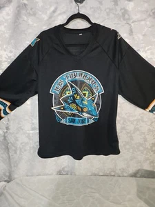 San Jose Sharks Los Tiburones Black Hockey NHL unisex adult Medium Jersey sga - Picture 1 of 4