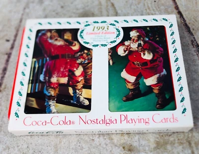 vtg coca cola nostagia playing cards in tin sealed new - Image 1 of 4