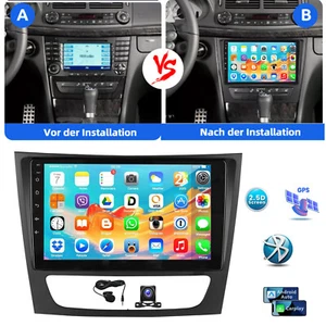 Android 13 Autoradio GPS Carplay MIK Kam Für Mercedes Benz CLS E-Class W211 W219 - Bild 1 von 14