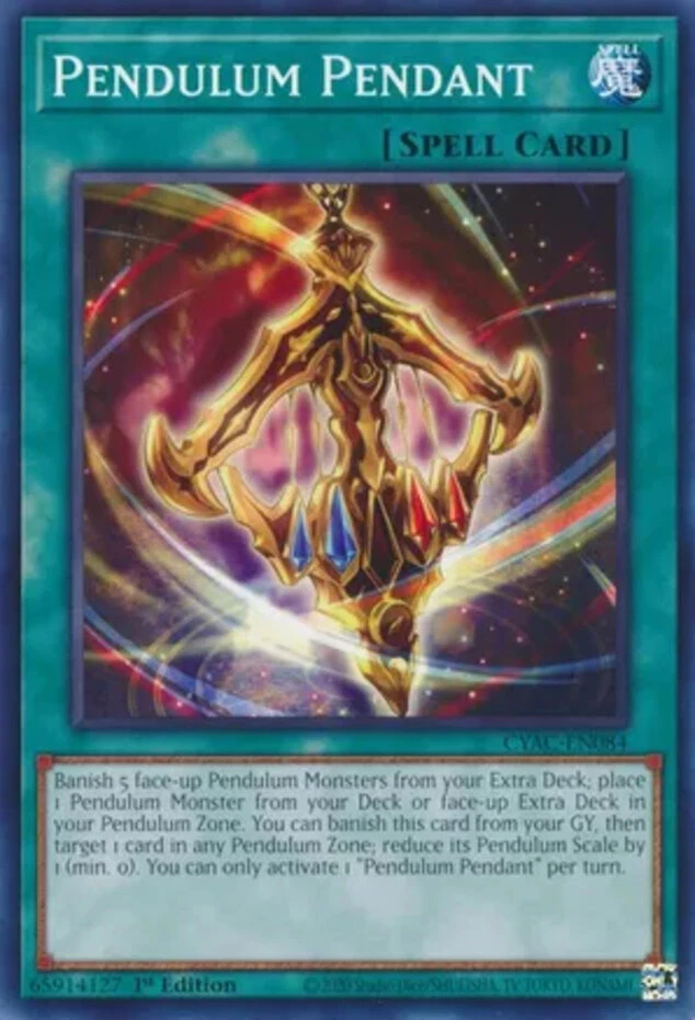 x3 Pendulum Pendant - CYAC-EN084 - Common - 1st Edition Yu-Gi-Oh! M/NM - Image 1 of 1