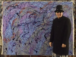 Jackson Pollock style Professional Painting 81” X 62”(6ft 9in)Abstract Modern - Picture 1 of 20