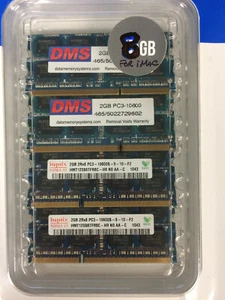 8GB RAM KIT (HYNIX and DMS) 4 x 2GB PC3-10600 RAM MODULES (LAPTOPS/iMacs) - Picture 1 of 1