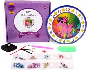 Unicorn Clock Diamond Painting Kits for Kids - Diamond Gem Art Kit ages 8-12 - Picture 1 of 9