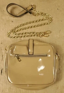 Bolso Cartera La Sorella Marrón Brillante 8 x 6 pulgadas Nuevo sin Etiquetas - Imagen 1 de 4