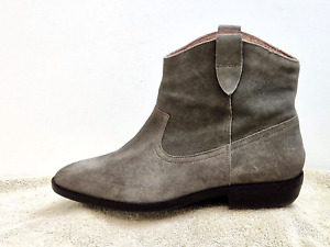 FatFace Cowboy style Ladies ankle Boots Suede Grey UK 8 EU 41